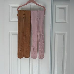4/$25 Mirella Kids Ballet Tights in Pink and Brown Size 4-6